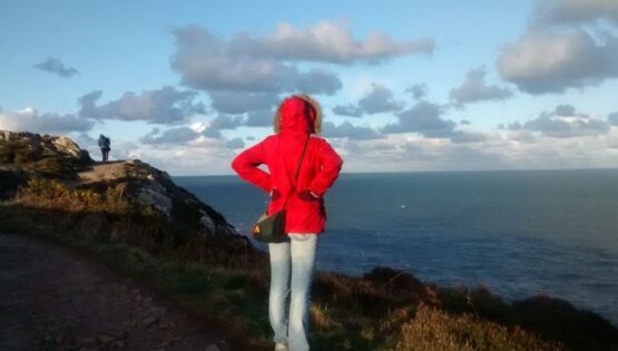 Author looking over the Sea at Howth.