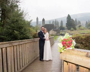 Wedding Couple in Glendalough.