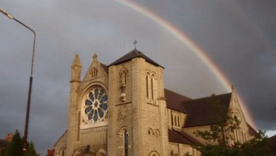 Terenure Church Dublin with Rainbow