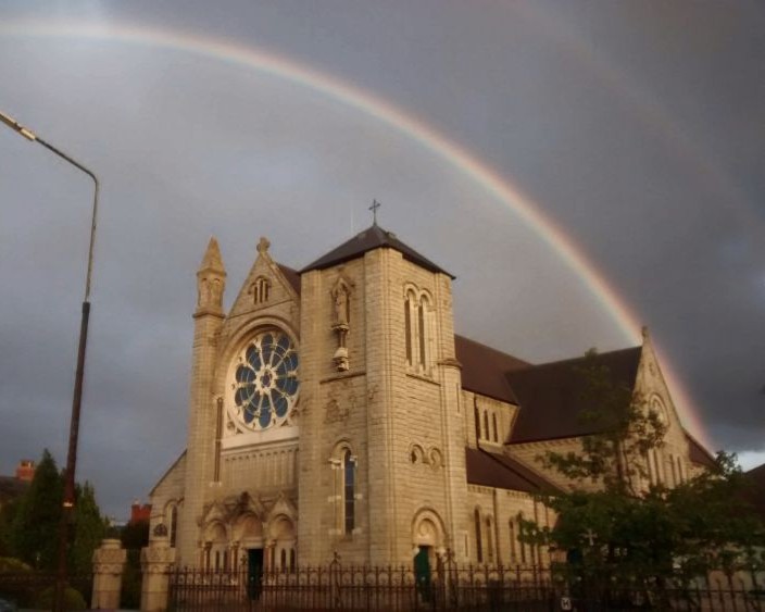 Terenure Church Dublin with Rainbow