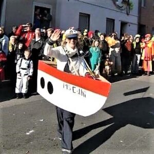 Esther in Costume during the Carnival Parade in Viersen.