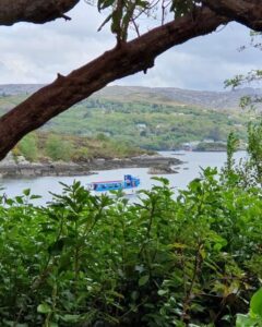 Ferry on its way back from Garnish Island, West Cork.