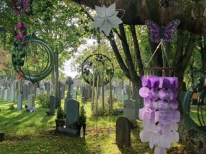 Windchimes in Glasnevin Cemetery.